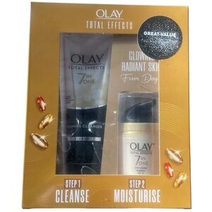 OLAY Total Effects 7-in-1 Combo Pack with Cleanser and Moisturizer NIB